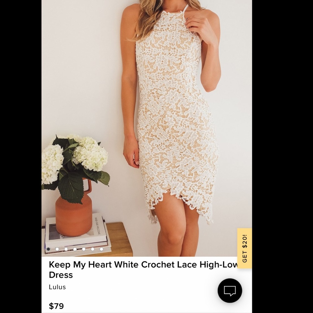 Lace high low dress
